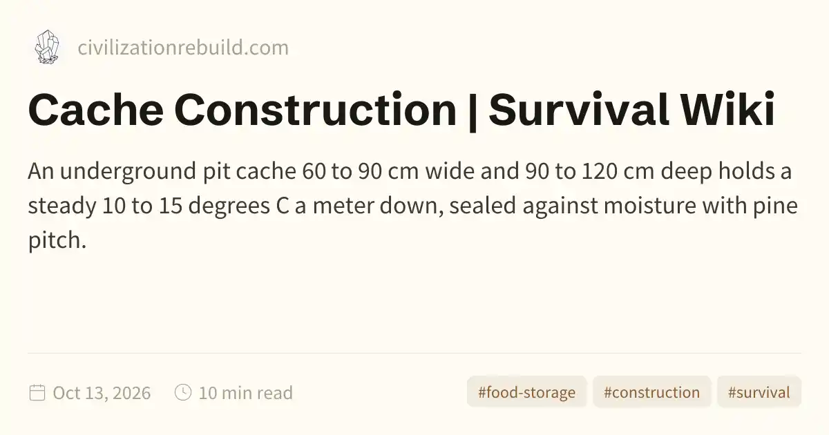 Cache Construction | Survival Wiki
