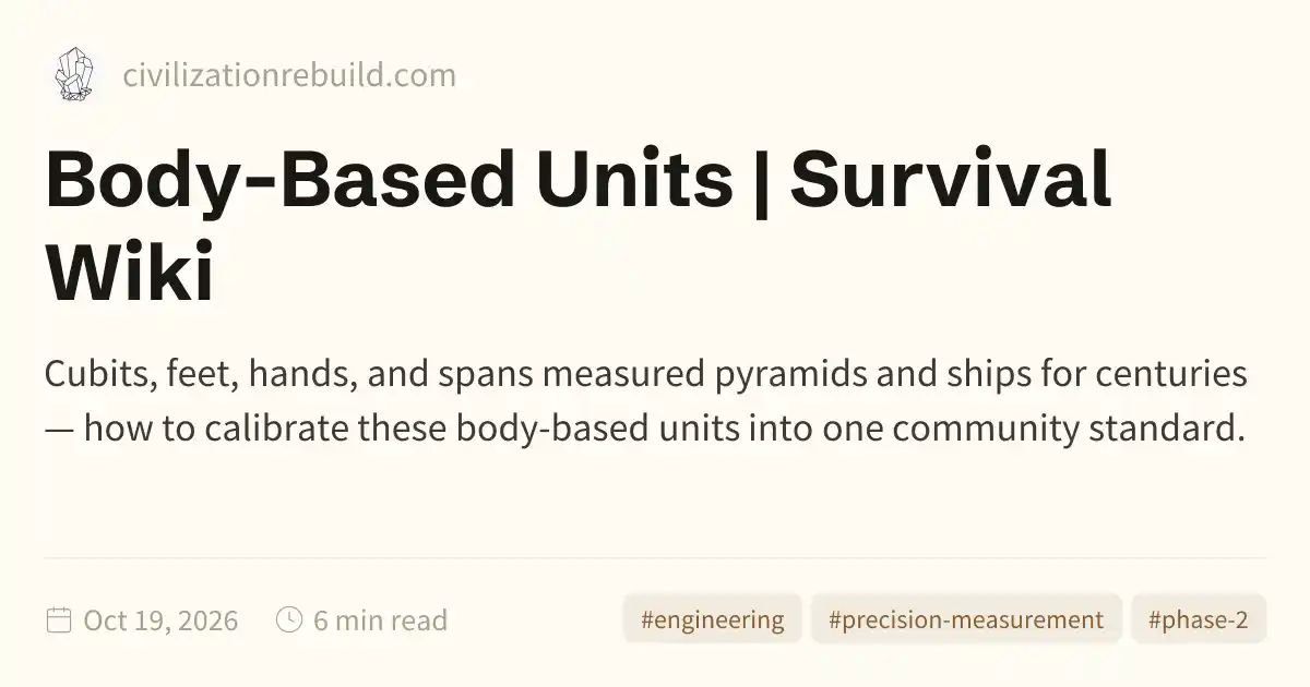 Body-Based Units | Survival Wiki