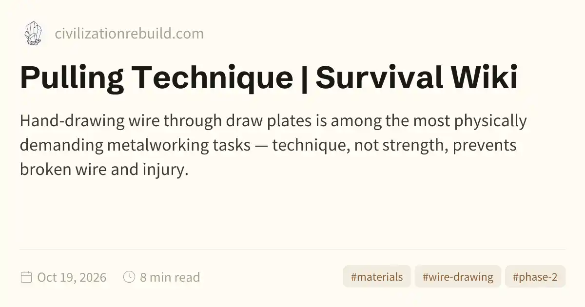 Pulling Technique | Survival Wiki