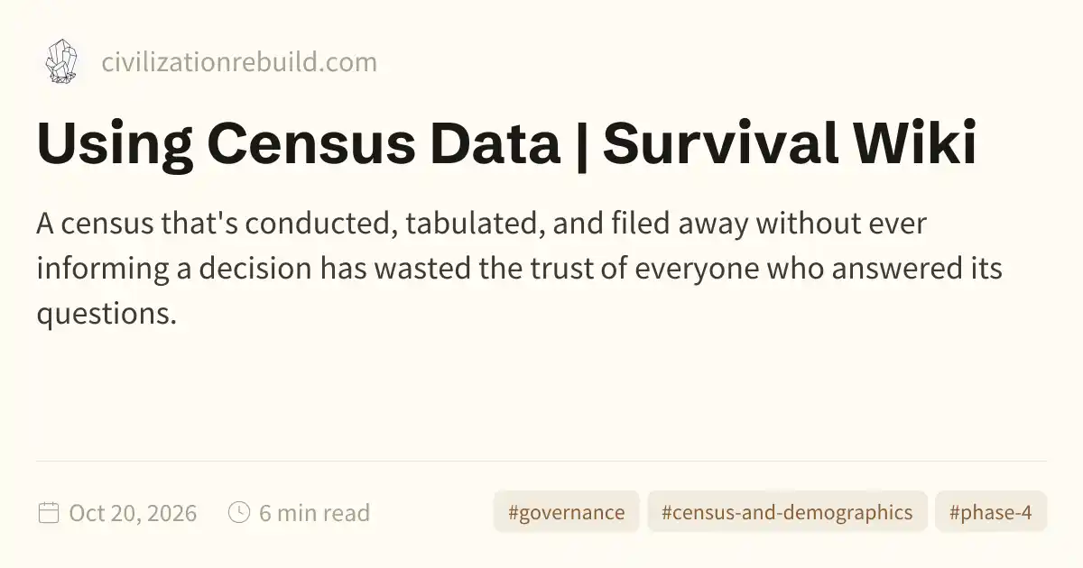 Using Census Data | Survival Wiki