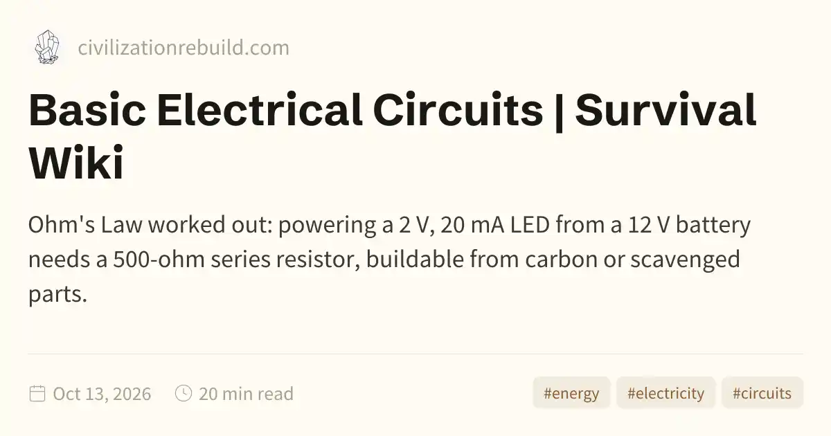 Basic Electrical Circuits | Survival Wiki